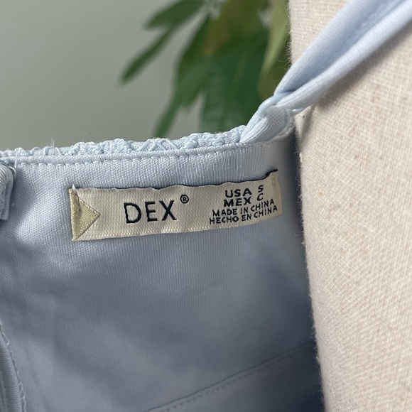 PARTY/SUMMER DRESS DEX Light Blue Lace Midi Dress - Picture 6 of 7